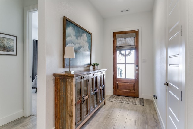 entryway featuring light wood-type flooring