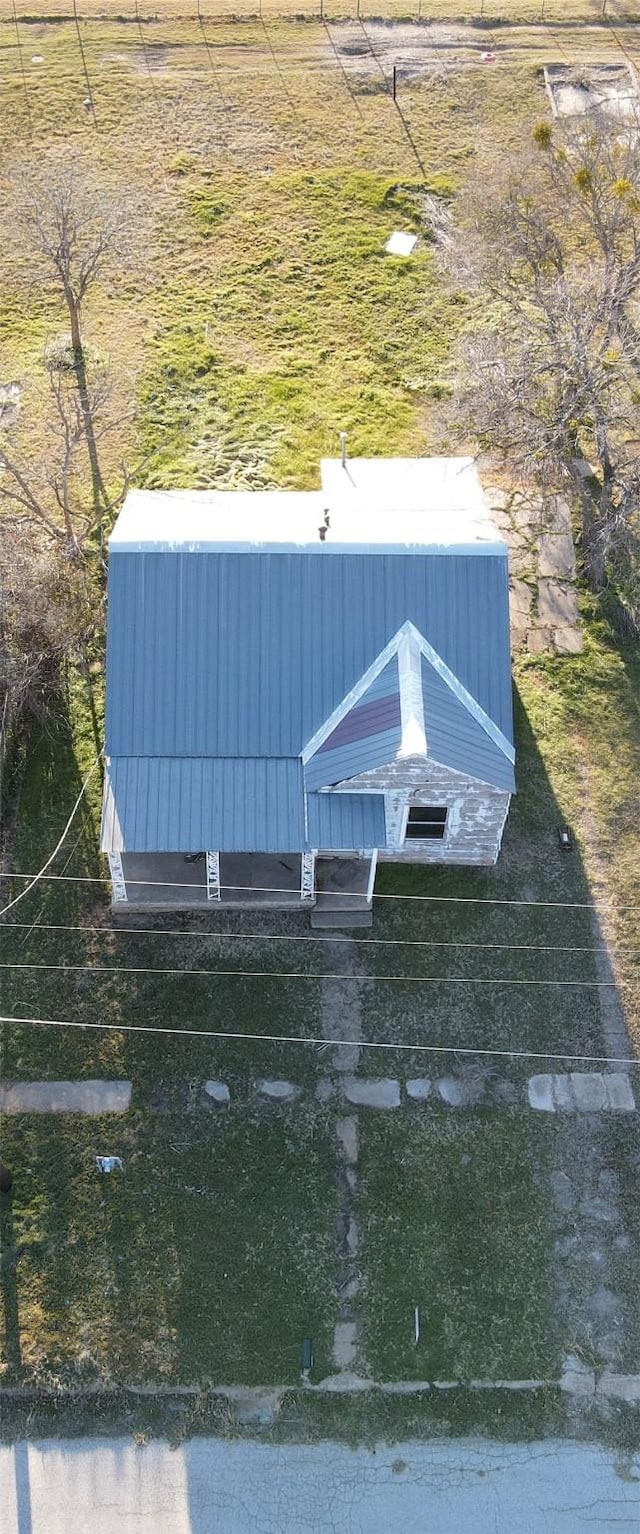 aerial view featuring a rural view