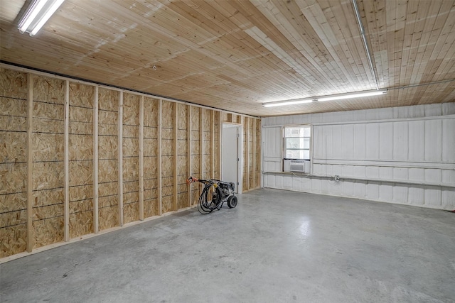 basement with cooling unit