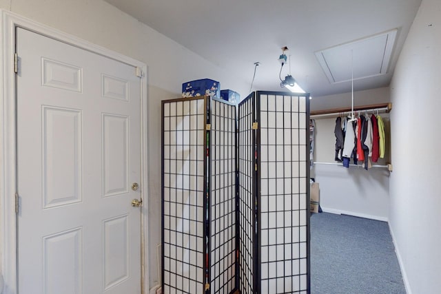 interior space featuring carpet flooring