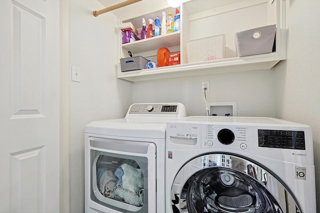 washroom featuring separate washer and dryer