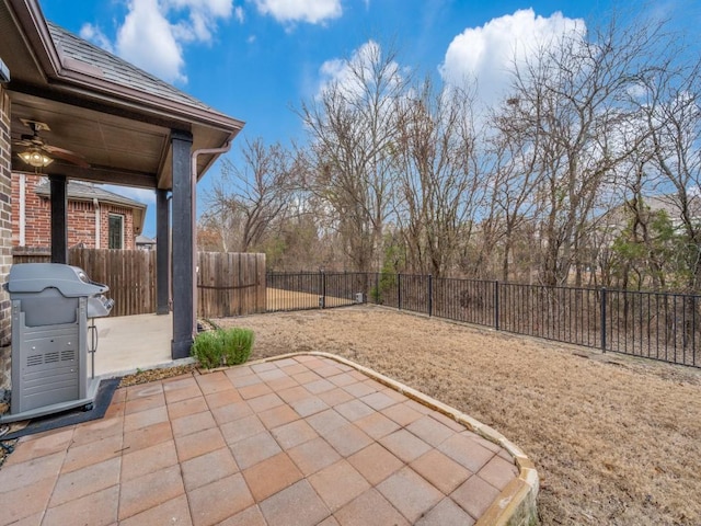 view of patio featuring area for grilling