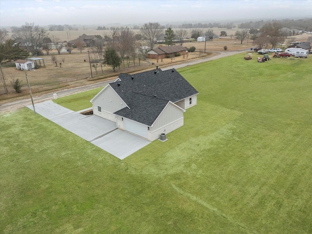 bird's eye view featuring a rural view