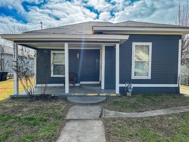 view of front of house with covered porch