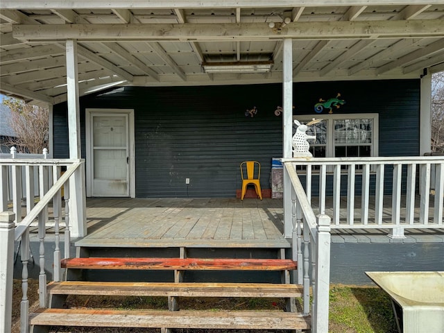 view of wooden terrace