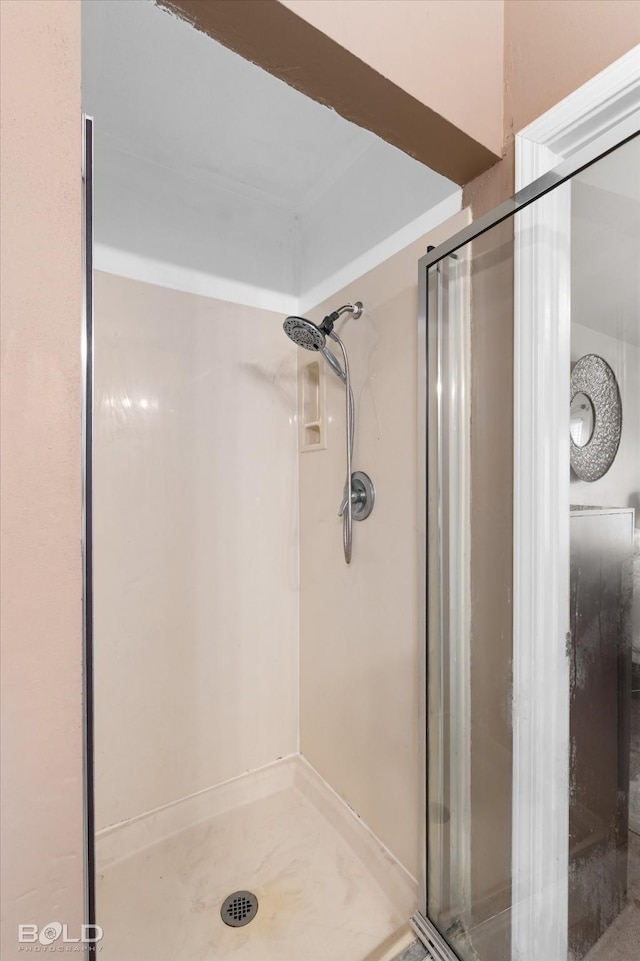 bathroom featuring walk in shower