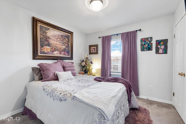 view of carpeted bedroom