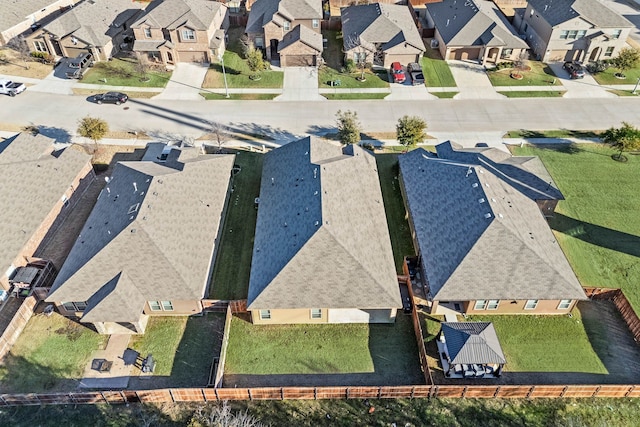 bird's eye view with a residential view