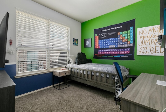 bedroom with carpet floors