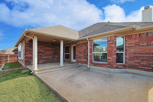 back of house featuring a patio area