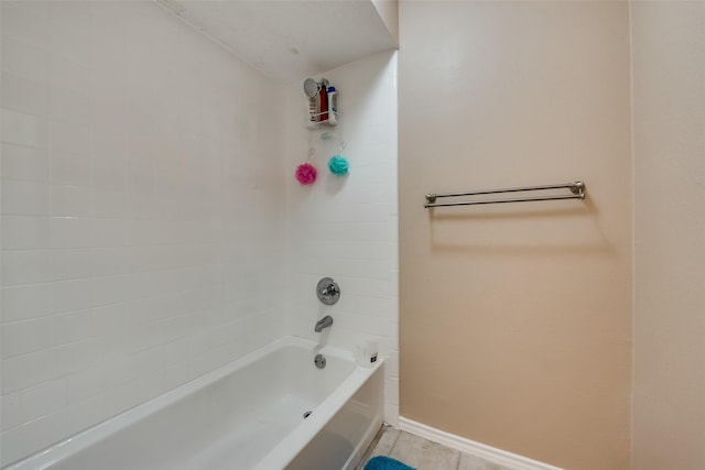 bathroom with tile patterned floors