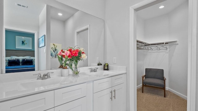 bathroom featuring vanity