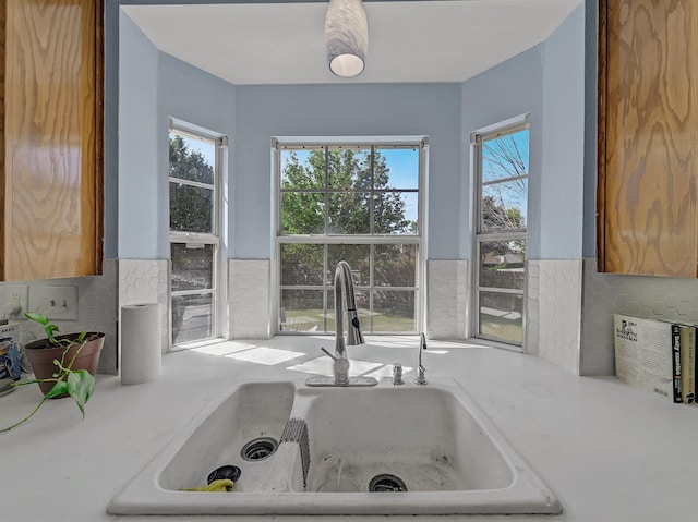 kitchen featuring sink and a wealth of natural light