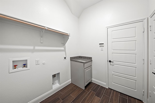 laundry room featuring gas dryer hookup, washer hookup, and hookup for an electric dryer