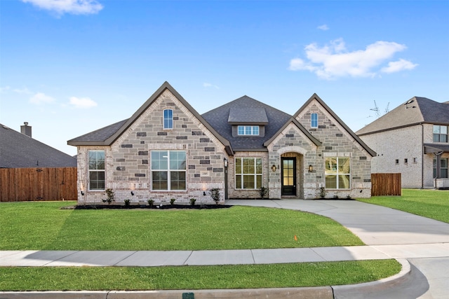 view of front of property with a front yard