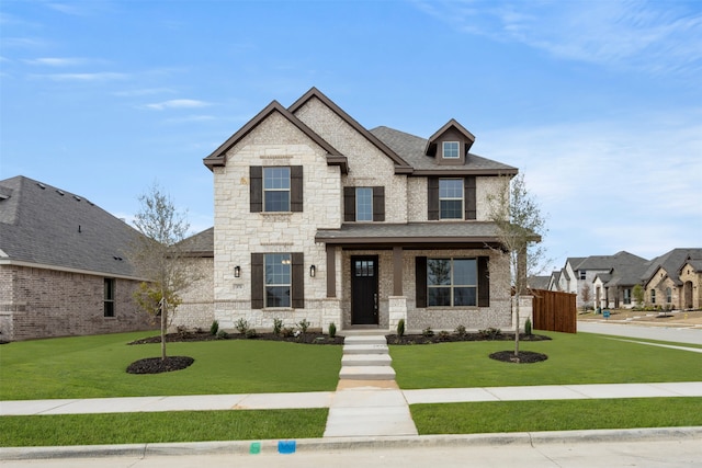 371 Freestall Dr, Midlothian, TX 76065 - view of front of home with stone siding and a front yard