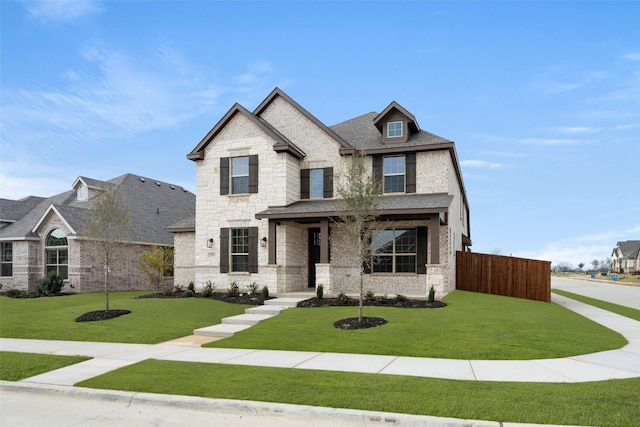 371 Freestall Dr, Midlothian, TX 76065 - view of front of property featuring stone siding, a porch, and roof with shingles