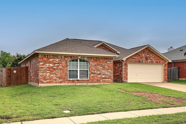 1013 Caleb St, Burleson, TX 76028 - view of front of home with an attached garage, roof with shingles, concrete driveway, and brick siding