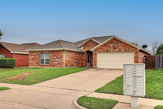 1013 Caleb St, Burleson, TX 76028 - view of front facade featuring driveway, a garage, brick siding, and roof with shingles