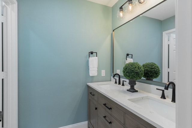 bathroom with vanity