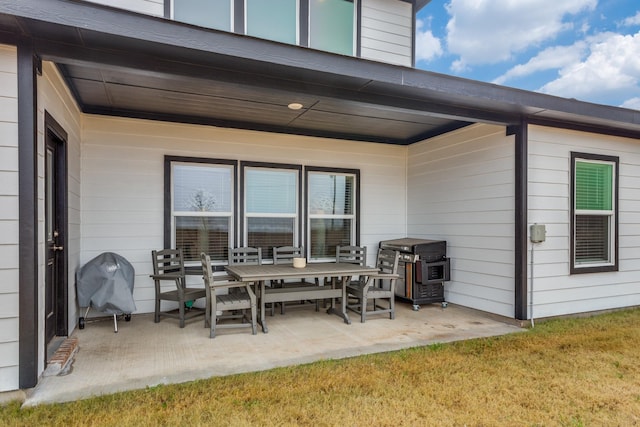 view of patio / terrace featuring area for grilling