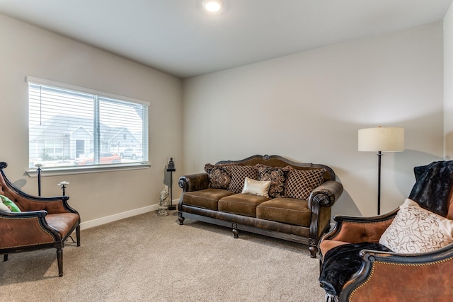 view of carpeted living room