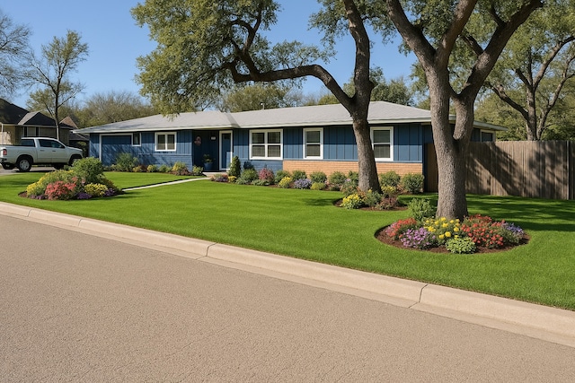 625 E Whitney St, Hamilton, TX 76531 - ranch-style house with board and batten siding and brick siding