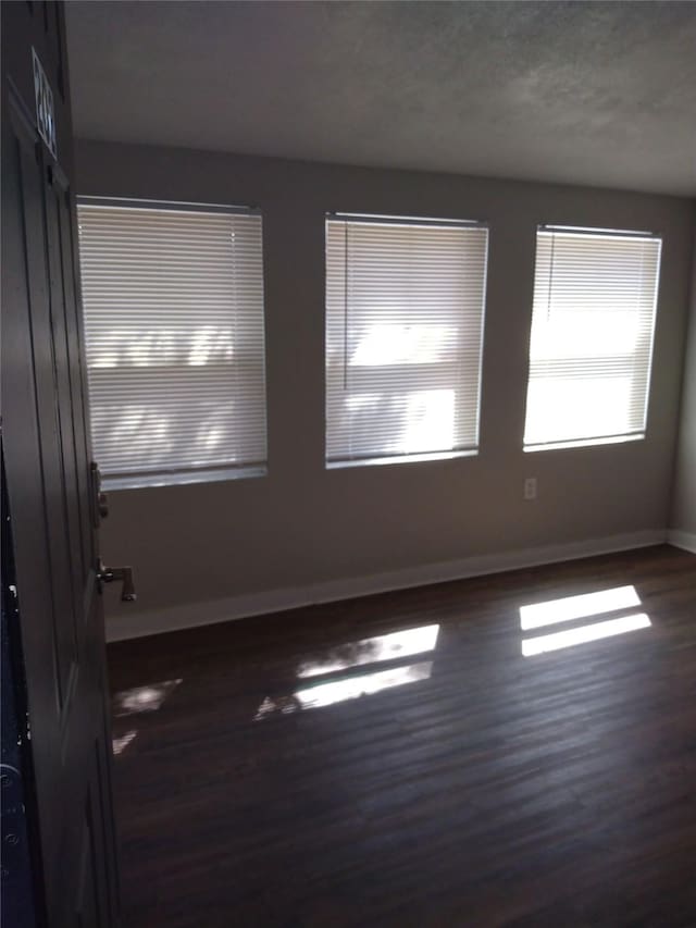 empty room featuring dark hardwood / wood-style floors