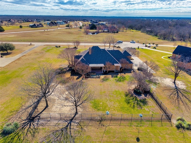 drone / aerial view featuring a rural view