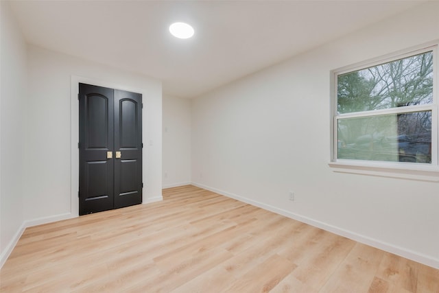 empty room featuring light hardwood / wood-style floors