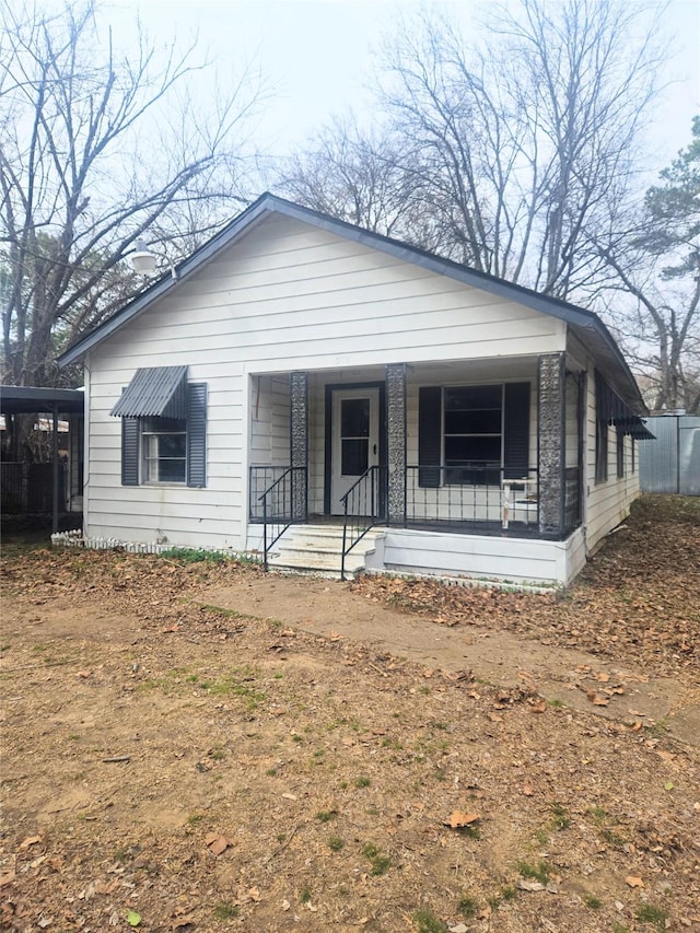 bungalow-style house with a porch