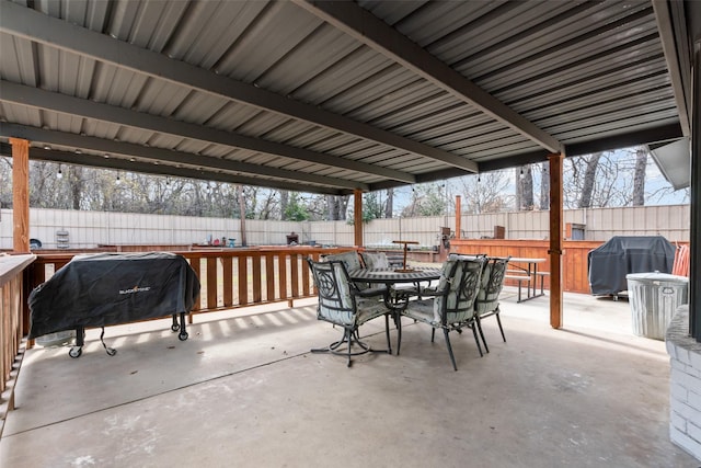 view of patio / terrace with area for grilling