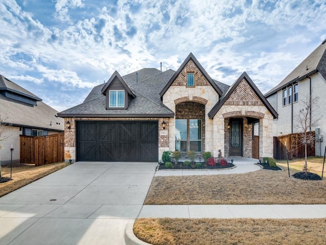 view of front of house featuring a garage