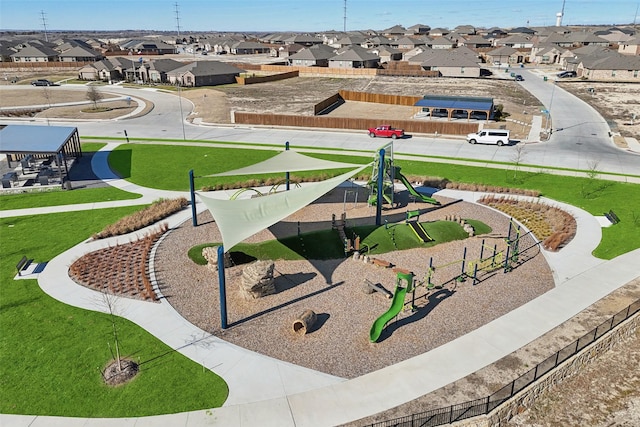 view of community with a playground