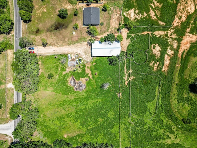 aerial view featuring a rural view