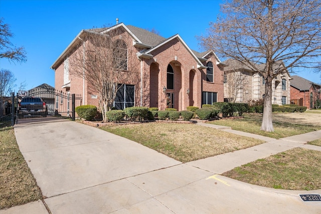 view of property with a front lawn