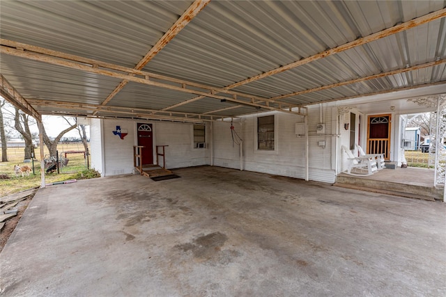 view of patio / terrace featuring a carport