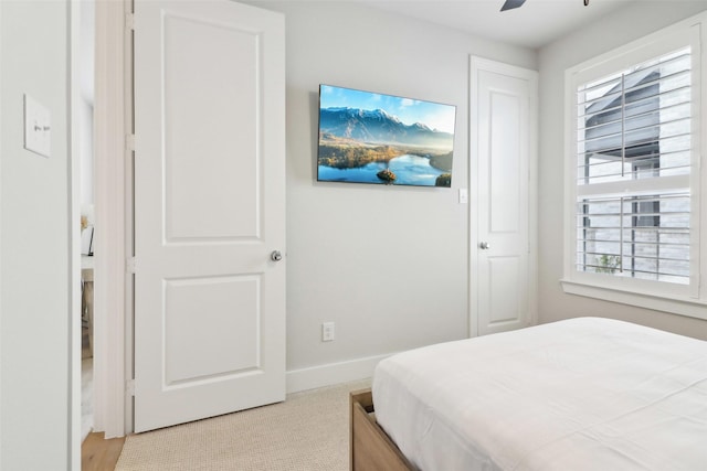 bedroom with ceiling fan