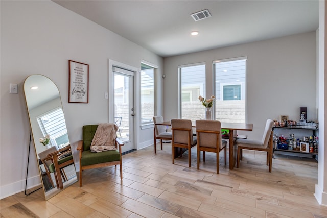 dining area featuring plenty of natural light