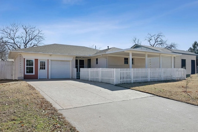 ranch-style house with a garage