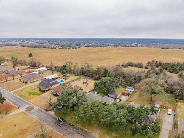 drone / aerial view featuring a rural view