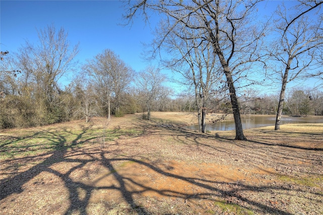 view of yard featuring a water view