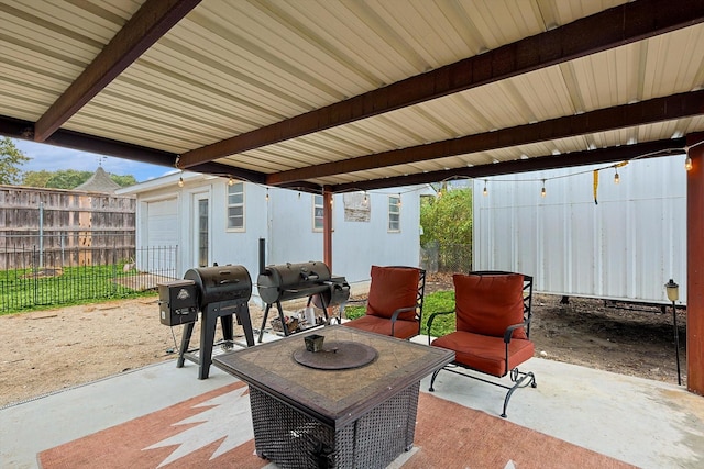 view of patio / terrace featuring grilling area