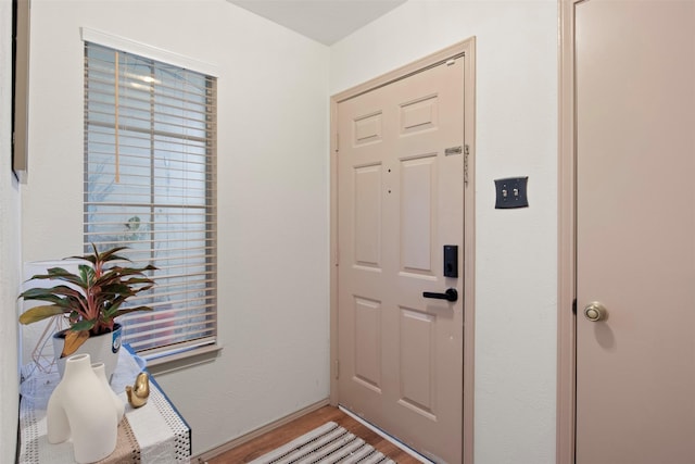 entryway featuring light wood-style floors