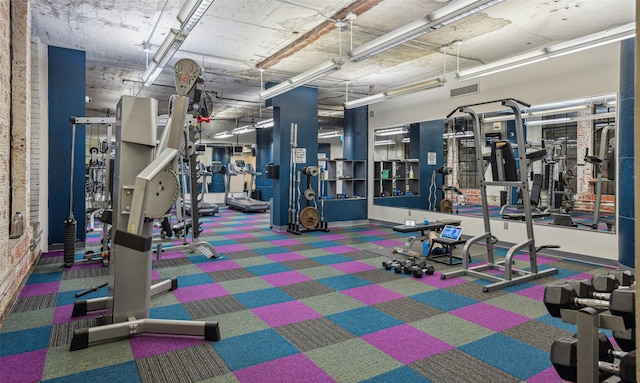 view of workout area