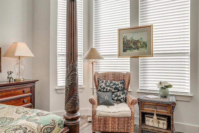 bedroom featuring hardwood / wood-style flooring