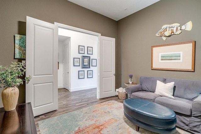 interior space with wood-type flooring