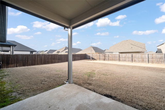 view of yard with a patio