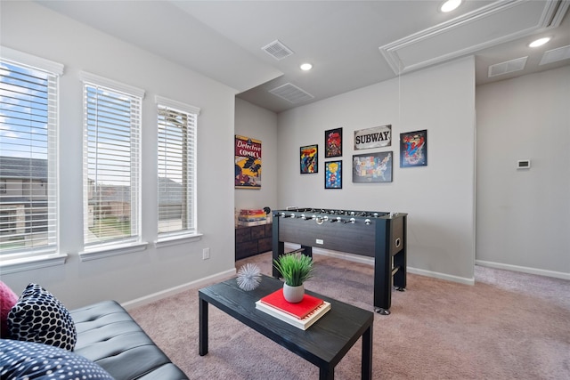 view of carpeted living room