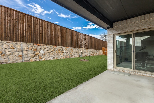 view of yard featuring a patio